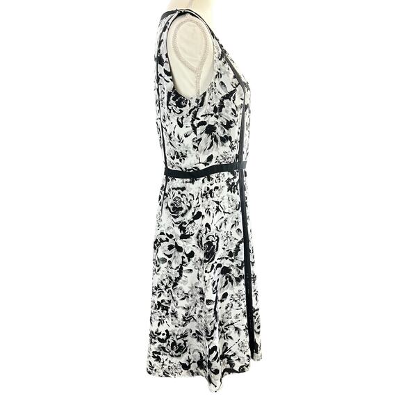 Talbots Black and White Floral Midi Dress - Picture 4 of 12